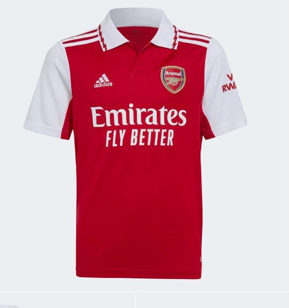 Arsenal 22 23 Kids Home Jersey SCARLET WHITE Soccer United NZ