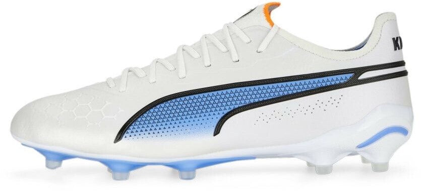 Puma King Ultimate FG AG WHITE BLACK BLUE ORANGE Soccer United NZ