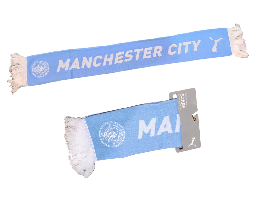 MCFC ESS Scarf - TEAM LIGHT BLUE/WHITE