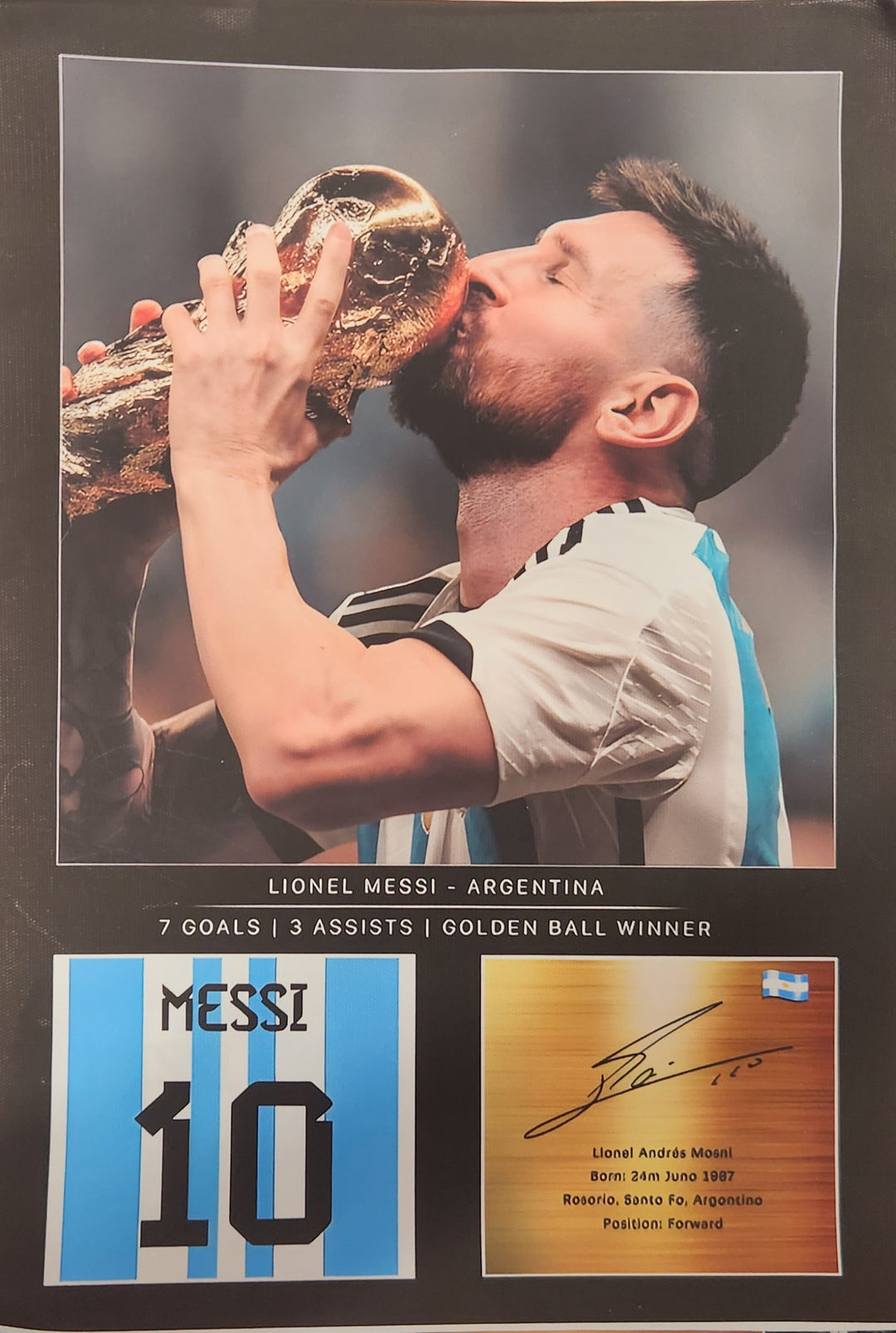 Messi World Cup A4 poster