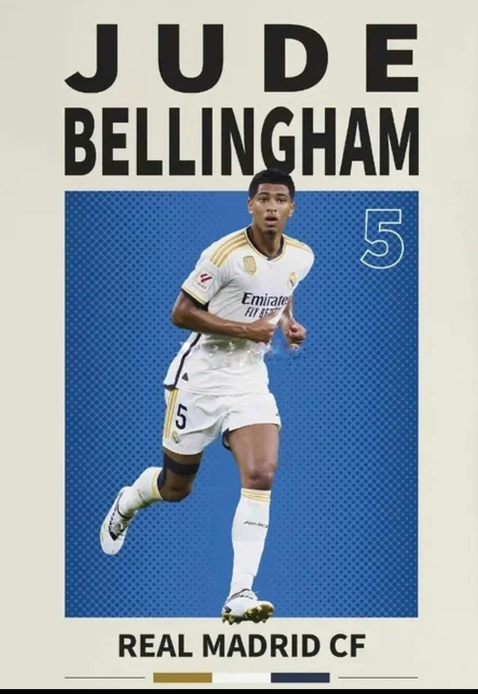 Bellingham  Real Madrid Canvas Poster 45 X 30cm