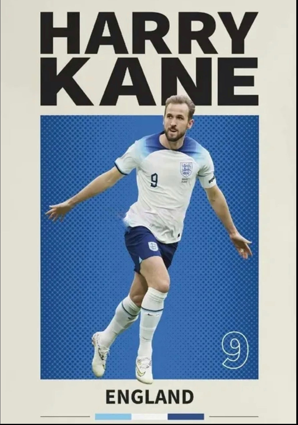 Harry Kane England Canvas Poster 45 X 30 cm