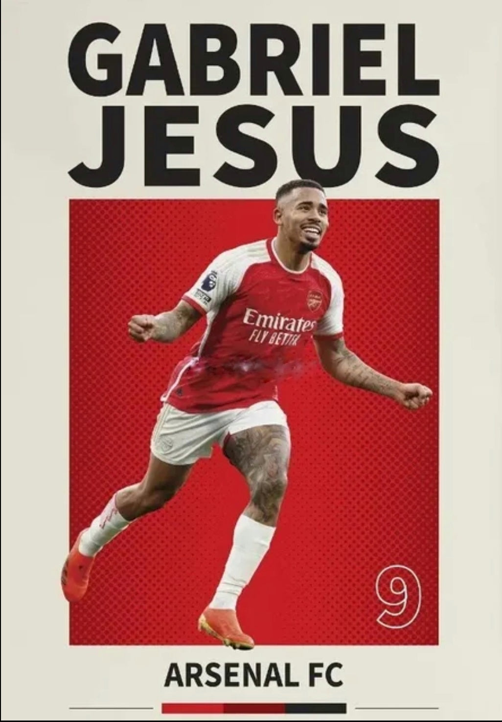 Gabriel Jesus Canvas Poster 45 X30cm