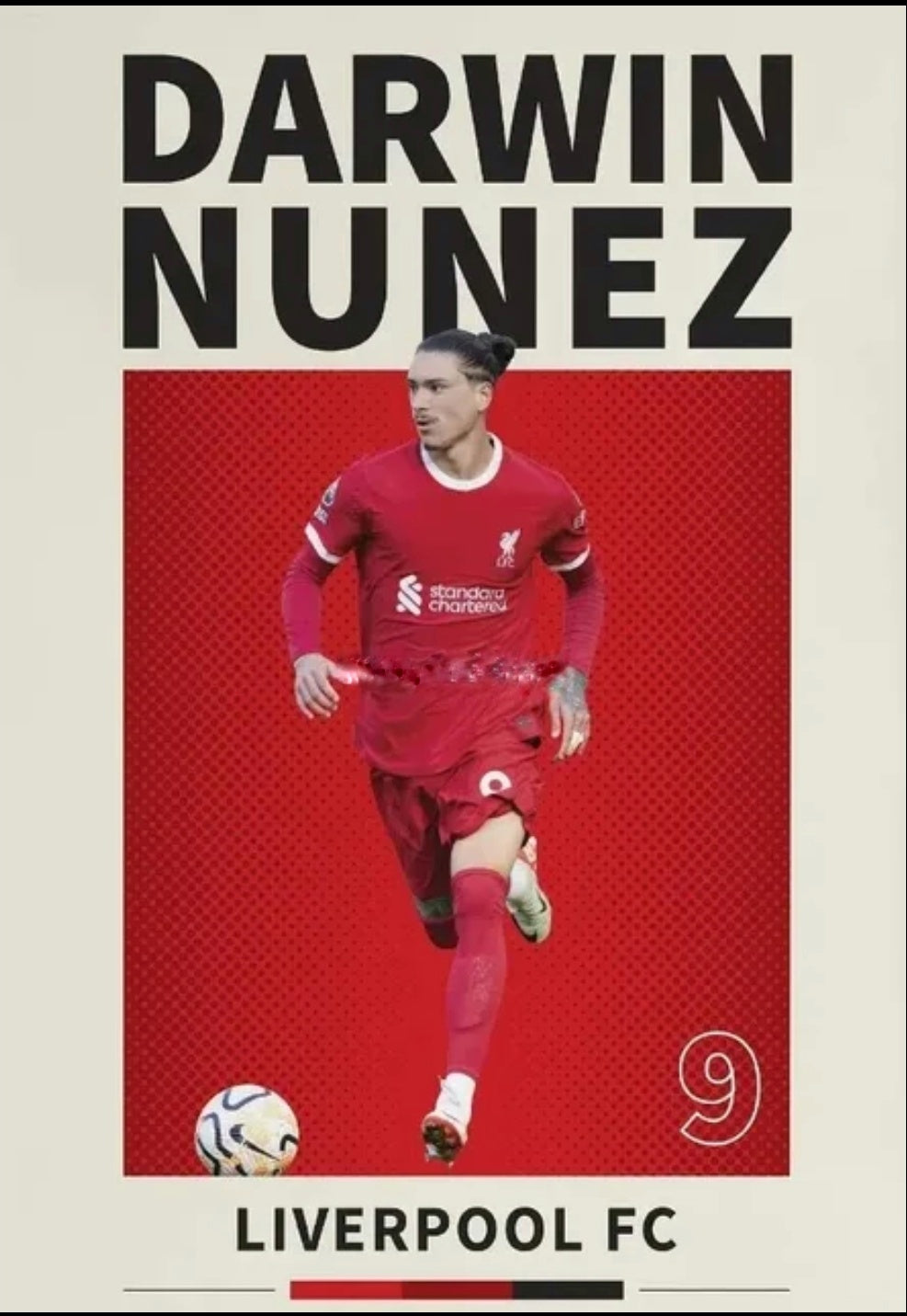 Darwin Núñez Liverpool Canvas Poster 45X30cm