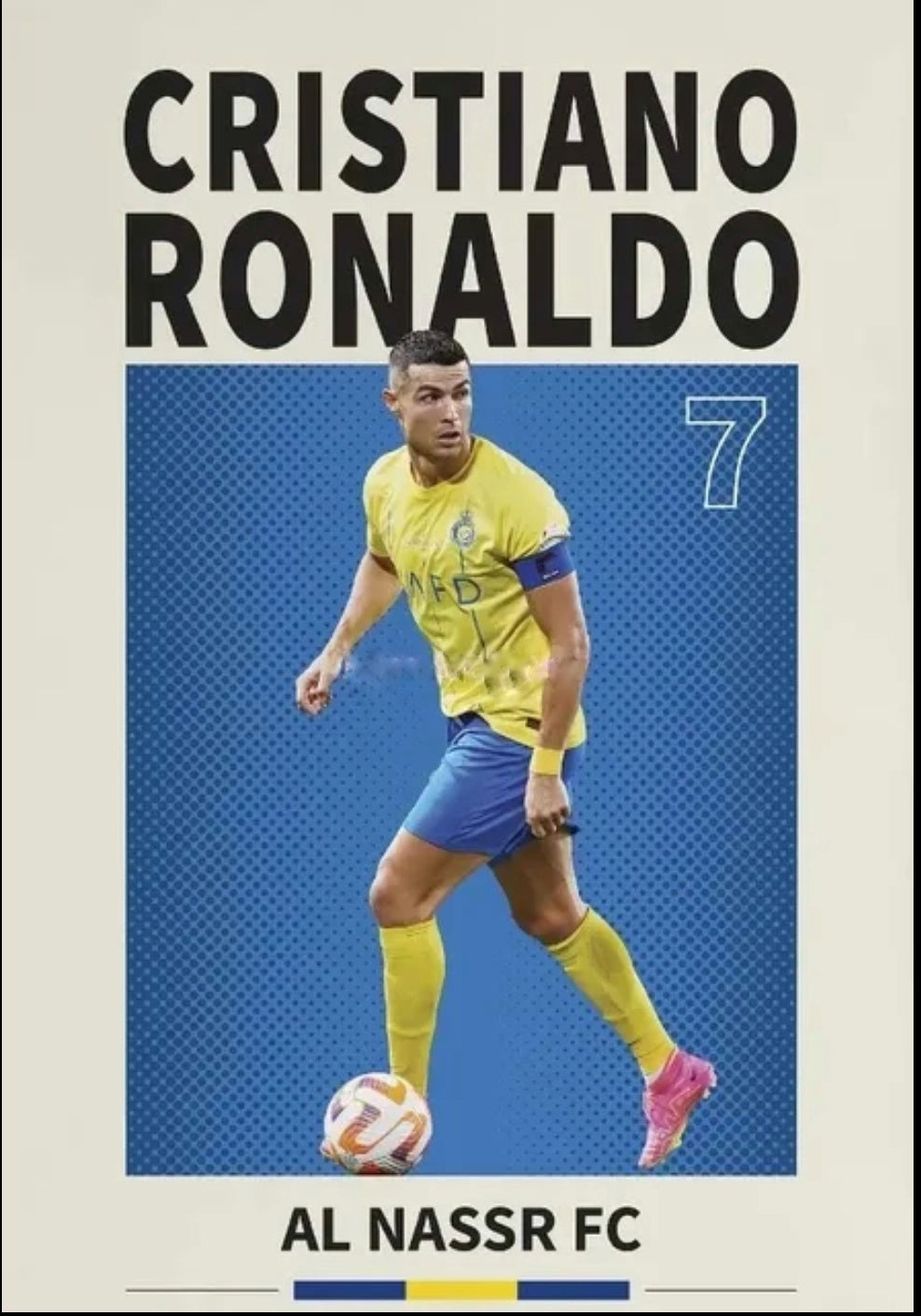 Ronaldo Al Nasser Canvas Poster 45X30cm