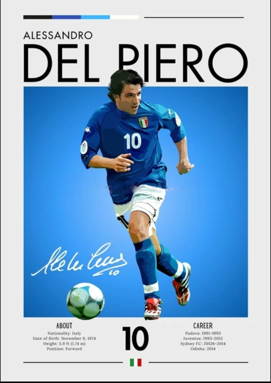 Delpiero Italy Canvas Poster