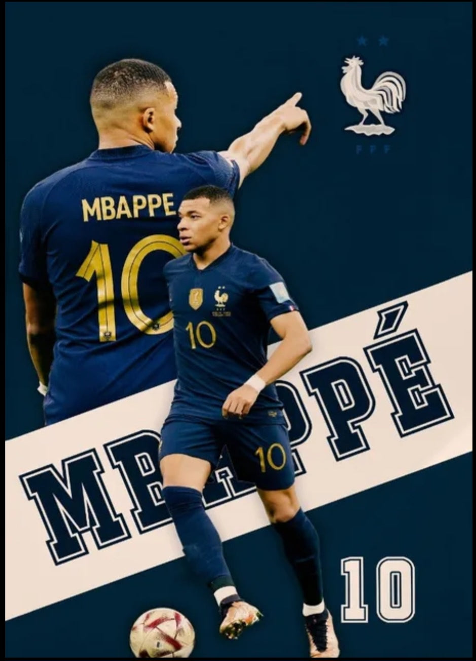 Mbappe 10 France Canvas Poster 45X30cm