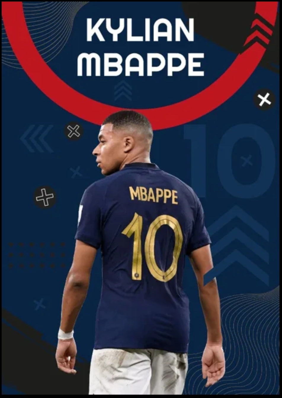 Kylian Mbappe Cansvas Poster 45X30cm