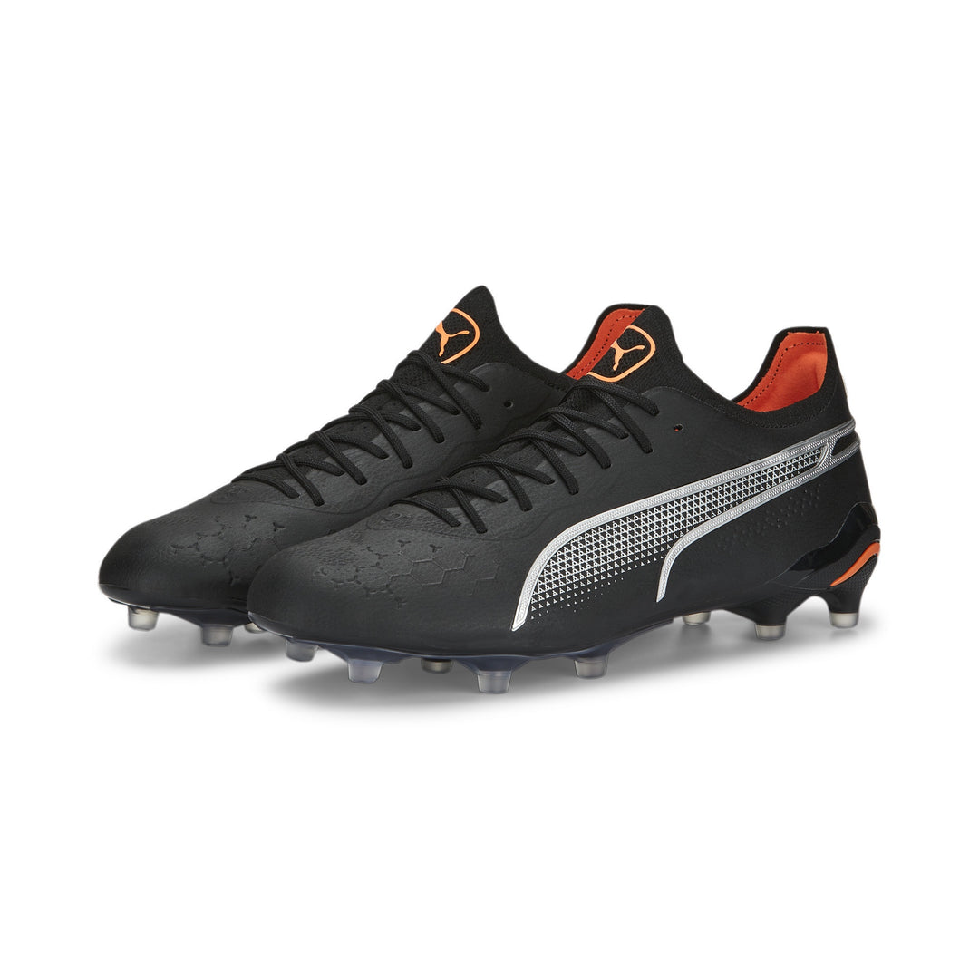 Puma King Ultimate FG/AG - BLACK/SILVER/ULTRA ORANGE