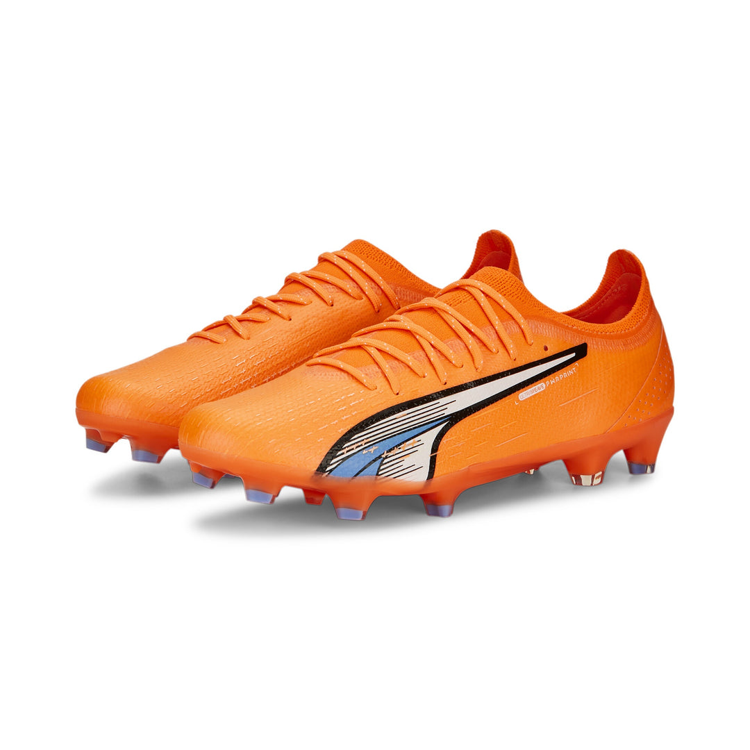 Puma Ultra Ultimate FG/AG Boots - ULTRA ORANGE/WHITE/BLUE GLIMMER