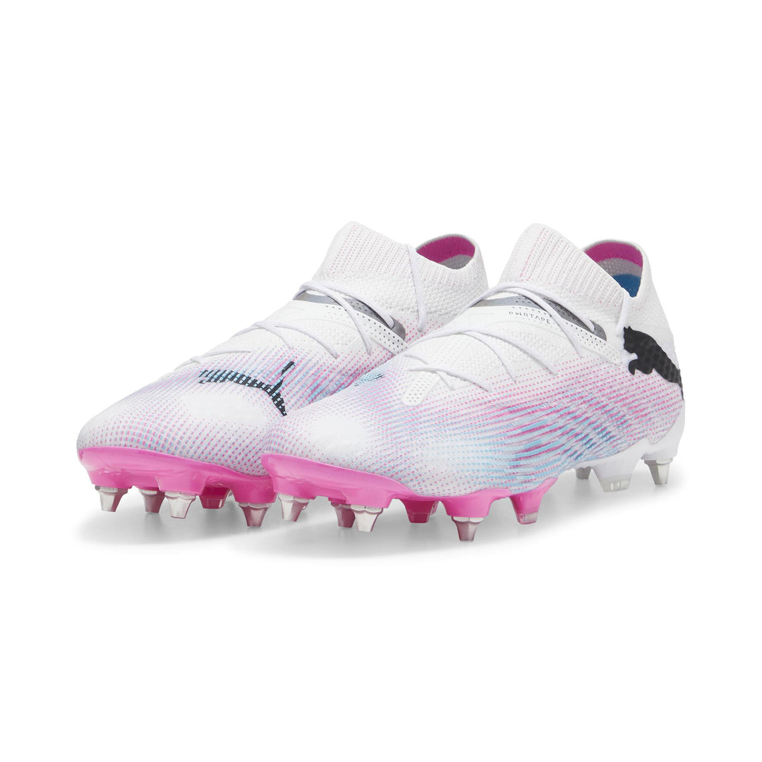 Puma Future 7 Ultimate MxSG Boots - PUMA WHITE/PUMA BLACK/POISON PINK