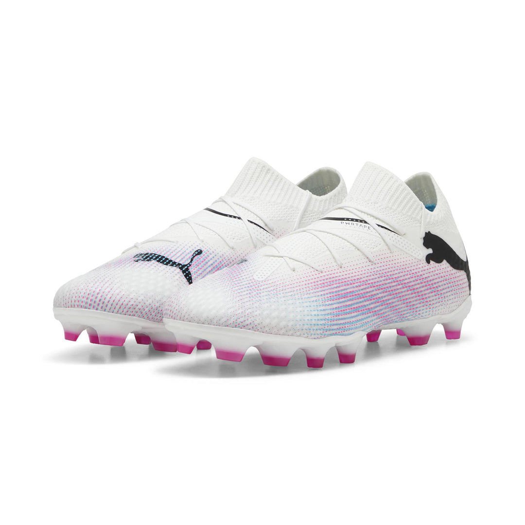 Puma Future 7 Pro FG/AG Junior - PUMA WHITE/PUMA BLACK/ POISON PINK