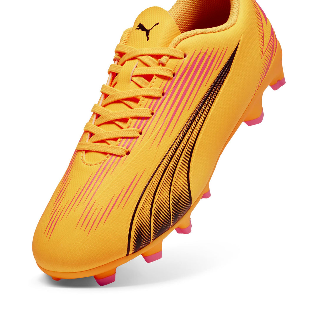 Puma Ultra Play FG/AG Junior Boots - SUN STREAM/PUMA BLACK/SUNSET GLOW