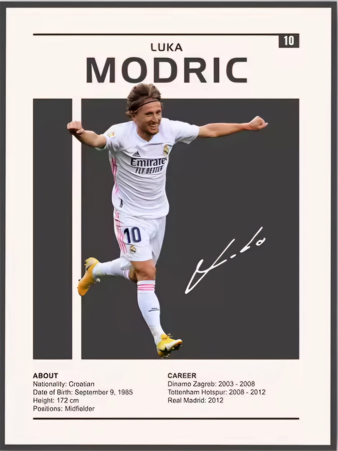 Modric Canvas Poster 90cm x 60cm