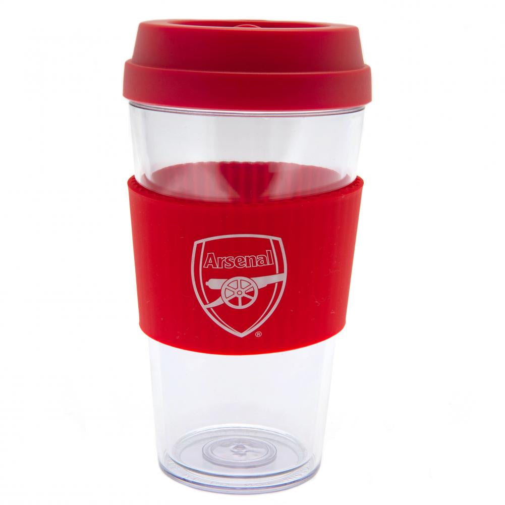 Arsenal FC Clear Grip Travel Mug - RED