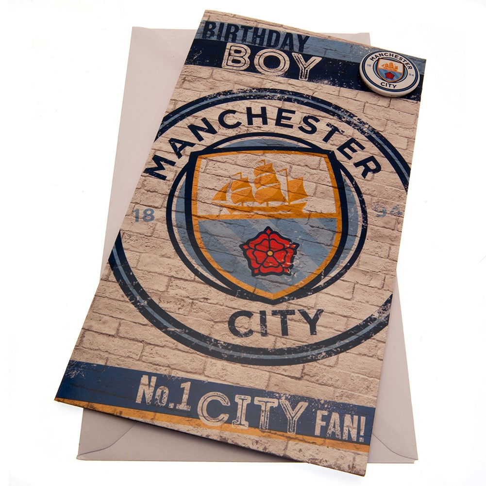 Manchester City FC Birthday Card Boy