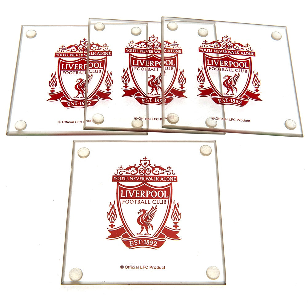 Liverpool FC 4pk Glass Coaster Set