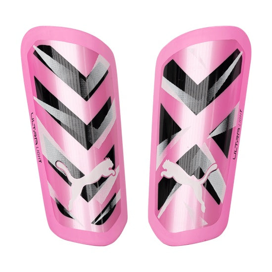 Puma Shin Guard - Ultra Light with Sleeve - PINK/WHITE/BLACK