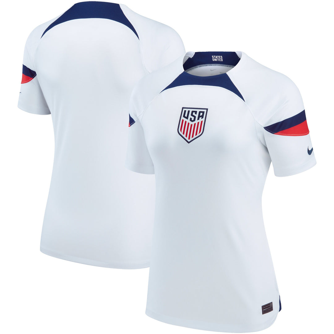 US Mens Team 2022/23 Womens Stadium Home Jersey - WHITE/BLUE