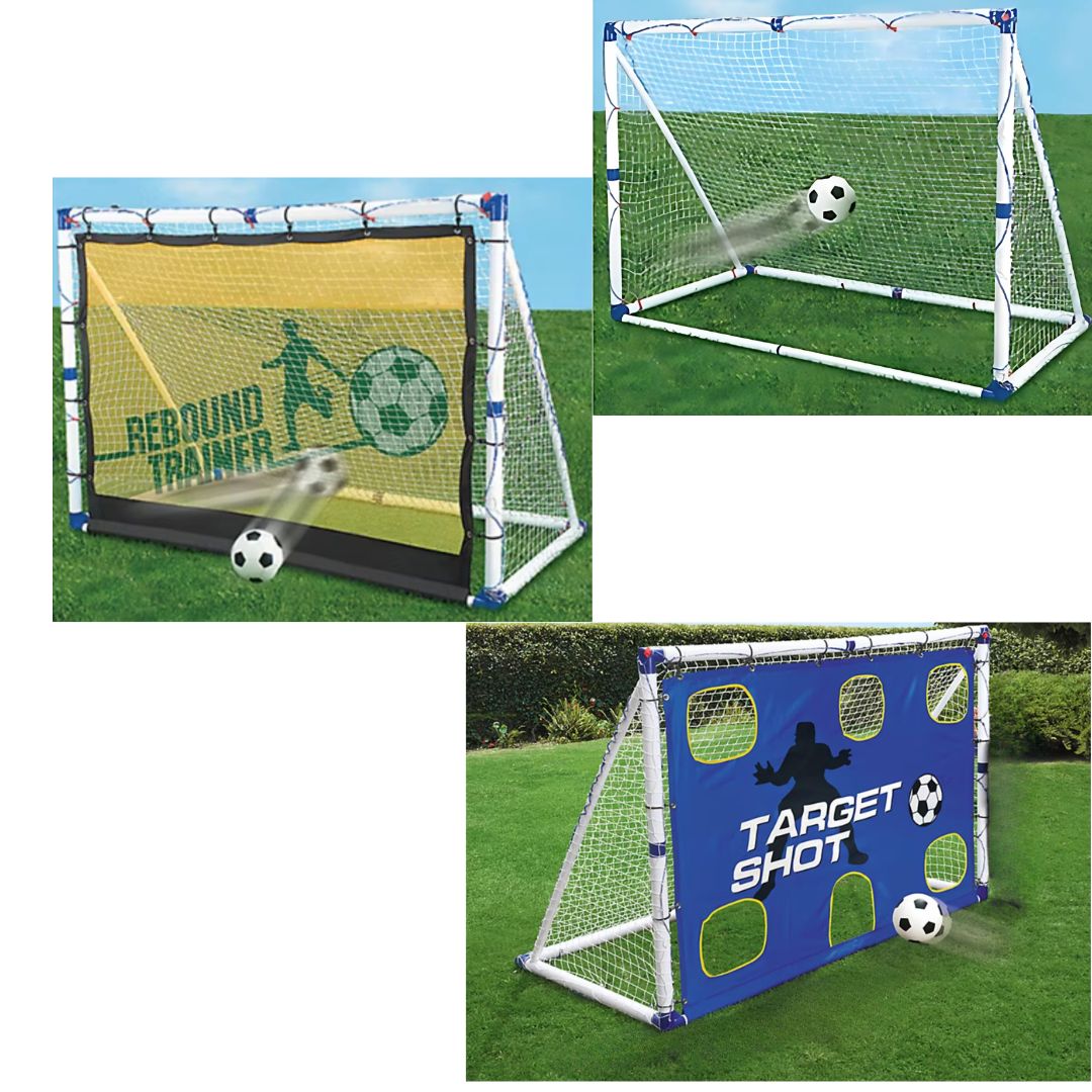 Football Goal - 3 in 1 Target Net, Rebounder & Goal