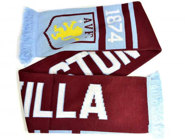 Aston Villa Jacquard Nero Knit Scarf