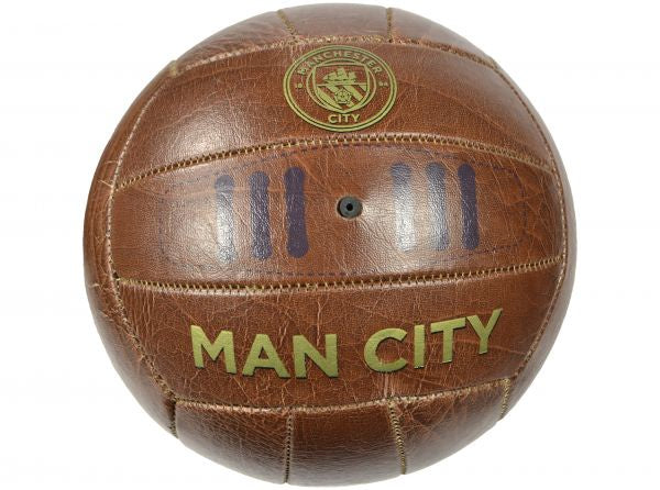 Manchester City Retro Faux Leather Ball Grade B