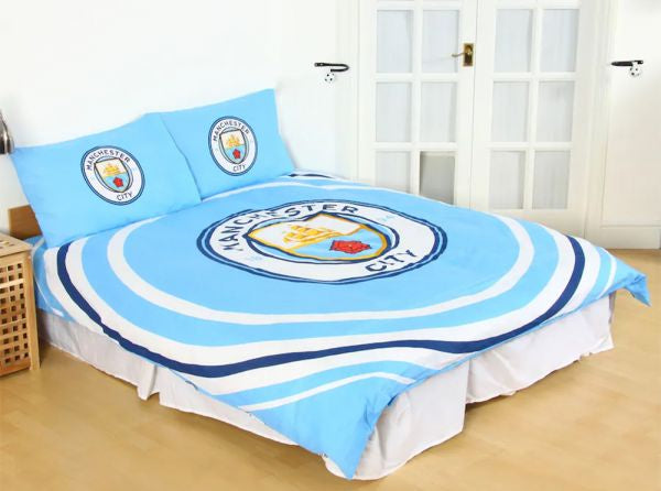 Manchester City Reversible Double Duvet and Pillow Case Set