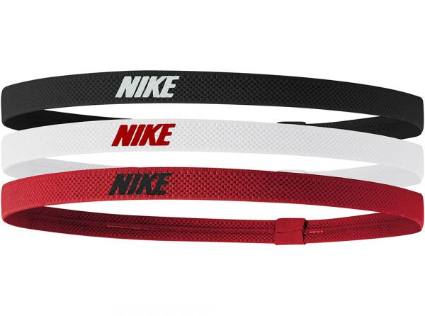 Nike Mixed Width Hairbands - 3 Pack - BLACK/WHITE/RED