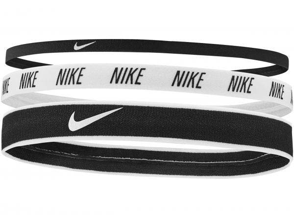 Nike Mixed Width Hairbands - 3 Pack - BLACK/WHITE