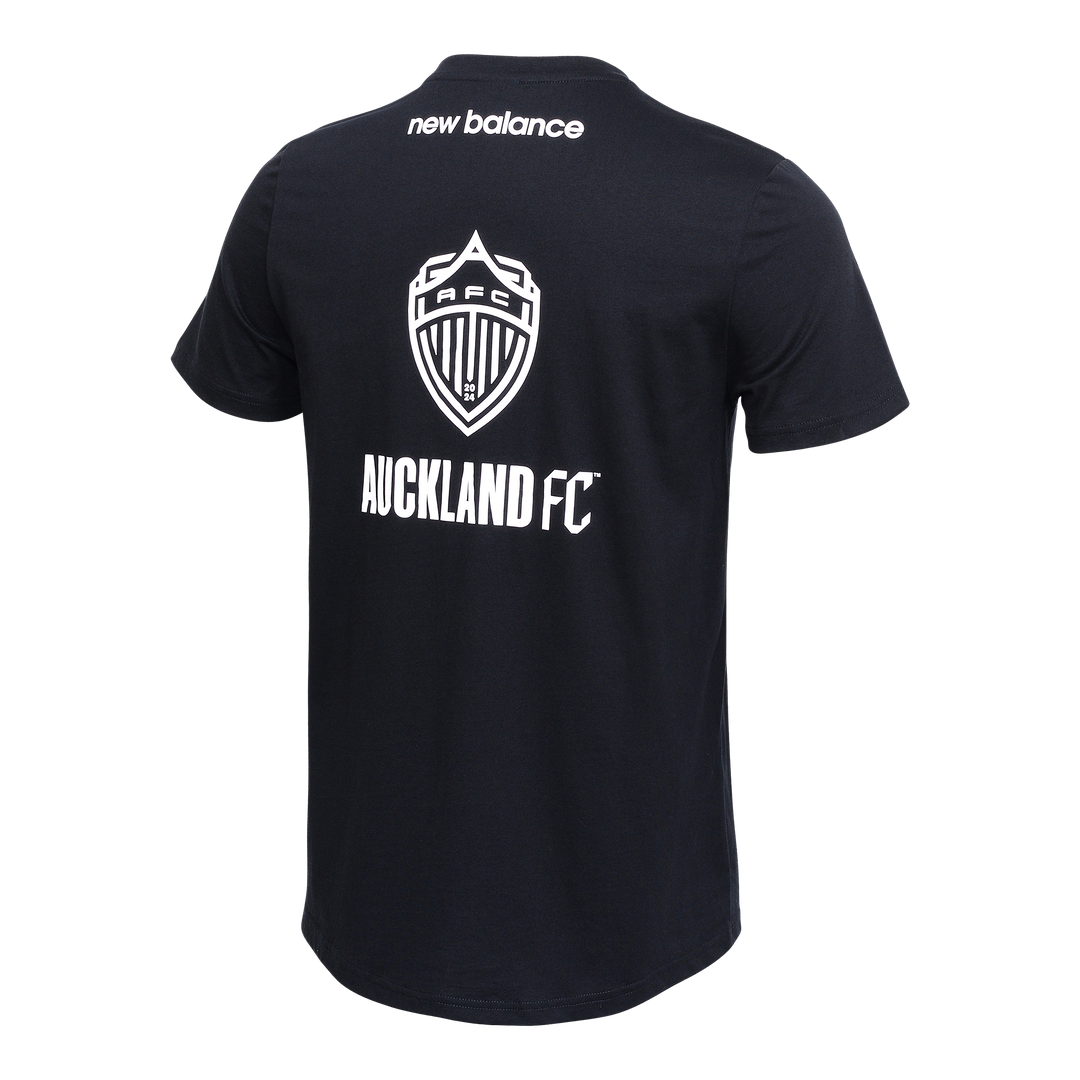 Auckland FC Casual SS Tee Youth 2024 - Black/White