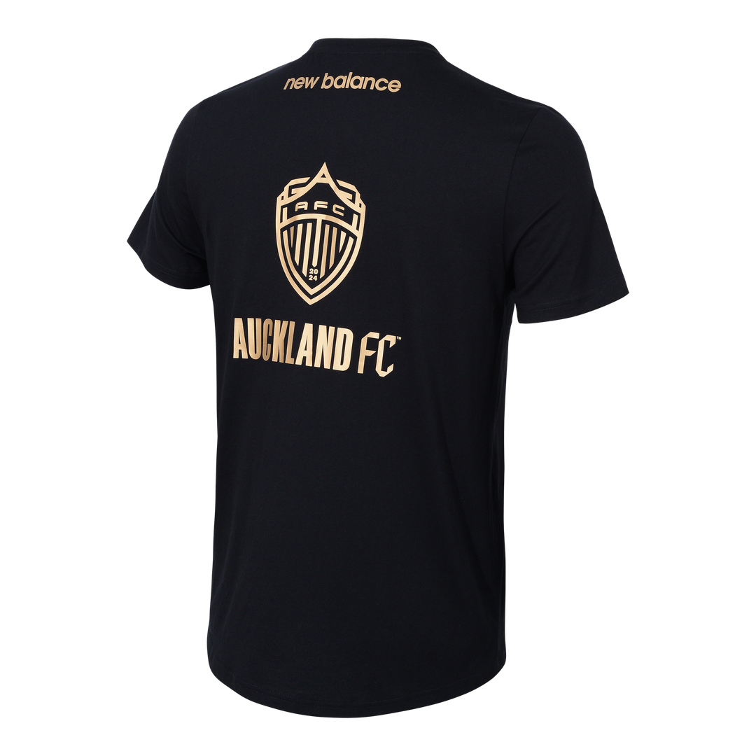 Auckland FC Casual SS Tee 2024 - Black/Gold