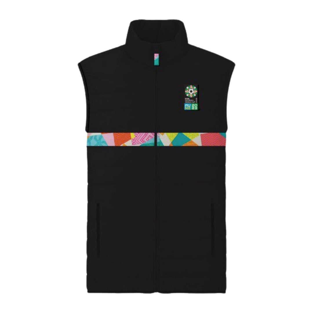 FIFA Strip Art Puffer Vest - BLACK