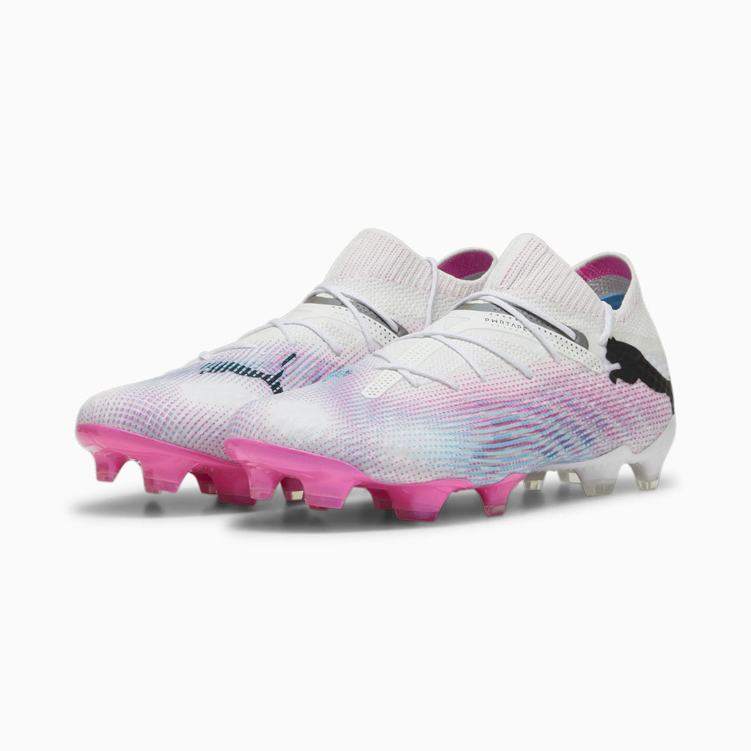 Puma Future 7 Ultimate FG/AG Boots - WHITE/PUMA BLACK/POISON PINK