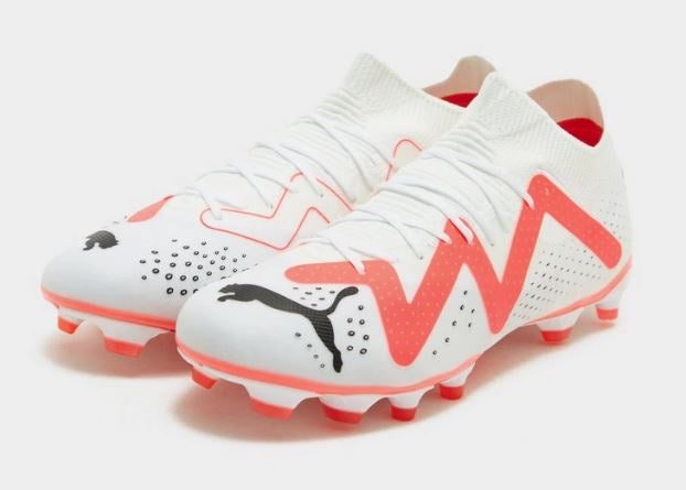 Puma Future Match FG/AG Women's Boots - WHITE/BLACK/FIRE ORCHID