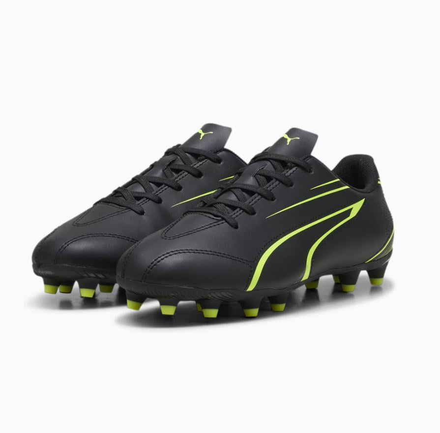 Puma Vitoria FG/AG Junior Boots - PUMA BLACK/ELECTRIC LIME