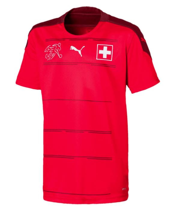 Switzerland Home Shirt 2020 Junior - RED/WHITE