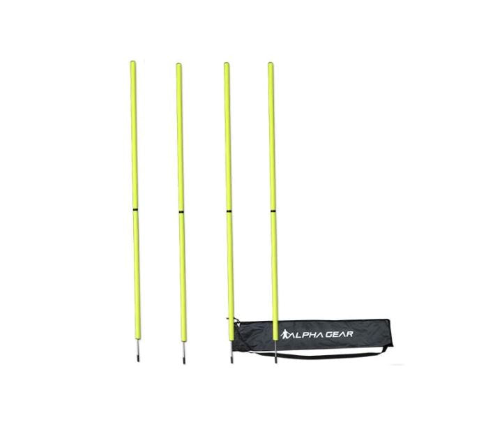 Agility Poles with Spiked Base - YELLOW