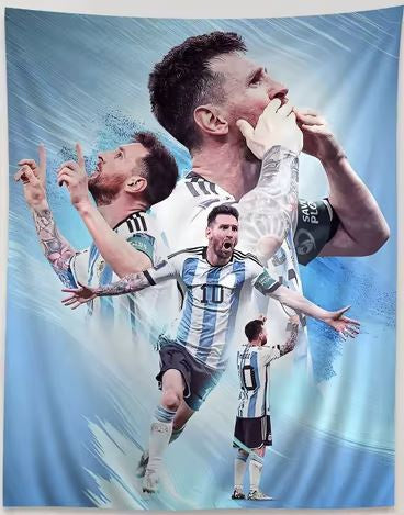 Messi Fan Argentina Fabric Poster 60cm x 90cm