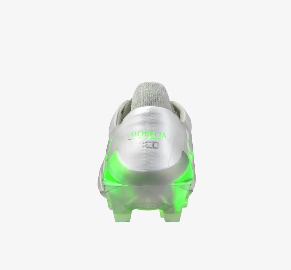 Mizuno Morelia Neo IV Elite FG Boots - WHITE/GREEN GEKO