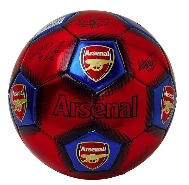 Arsenal 22/23 Metallic Signature Football - RED/BLUE