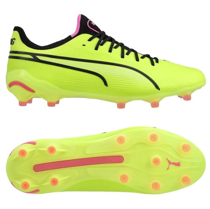 Puma King Ultimate FG/AG Boots - ELECTRIC LIME/PUMA BLACK/POISON PINK