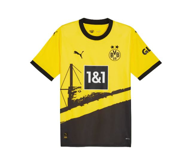 BVB Home Jersey Replica Junior - CYBER YELLOW/PUMA BLACK