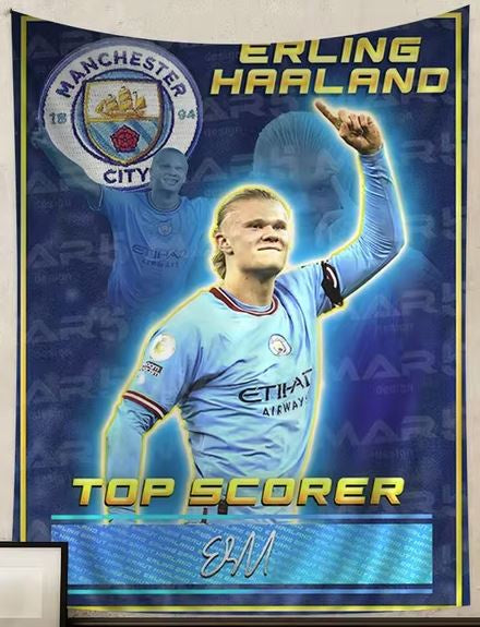 Erling Haaland Top Scorer Fabric Poster 60cm x 90cm