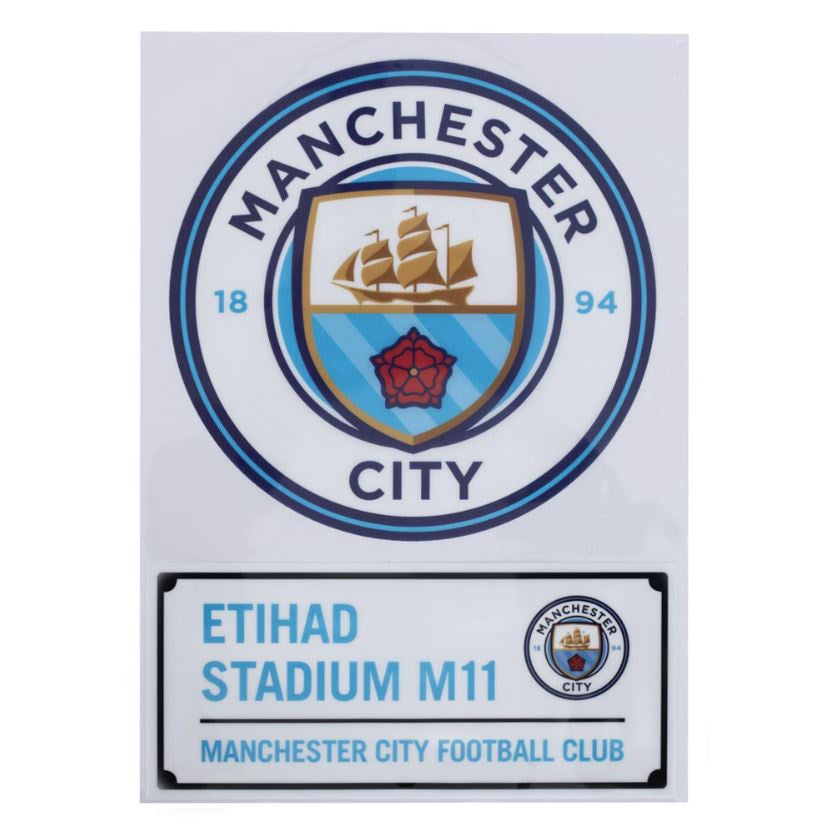 Manchester City FC A4 Car Decal