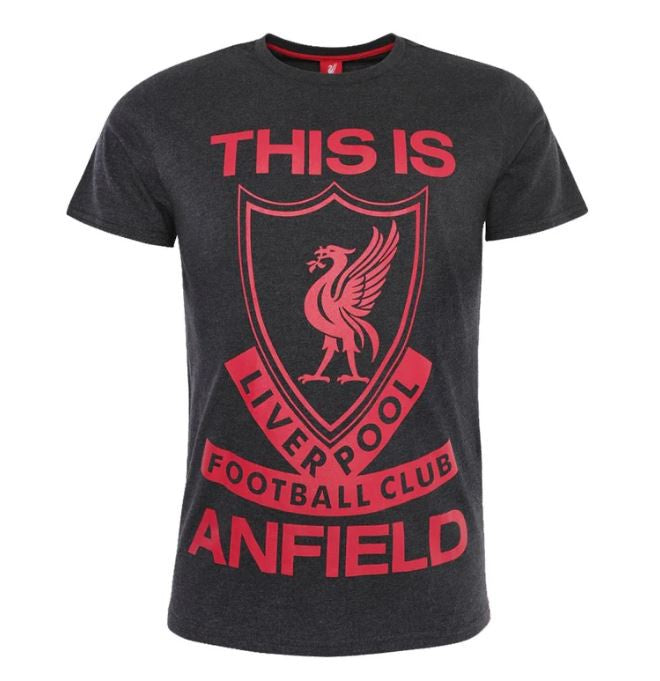 Liverpool FC This Is Anfield T Shirt Mens - CHARCOAL