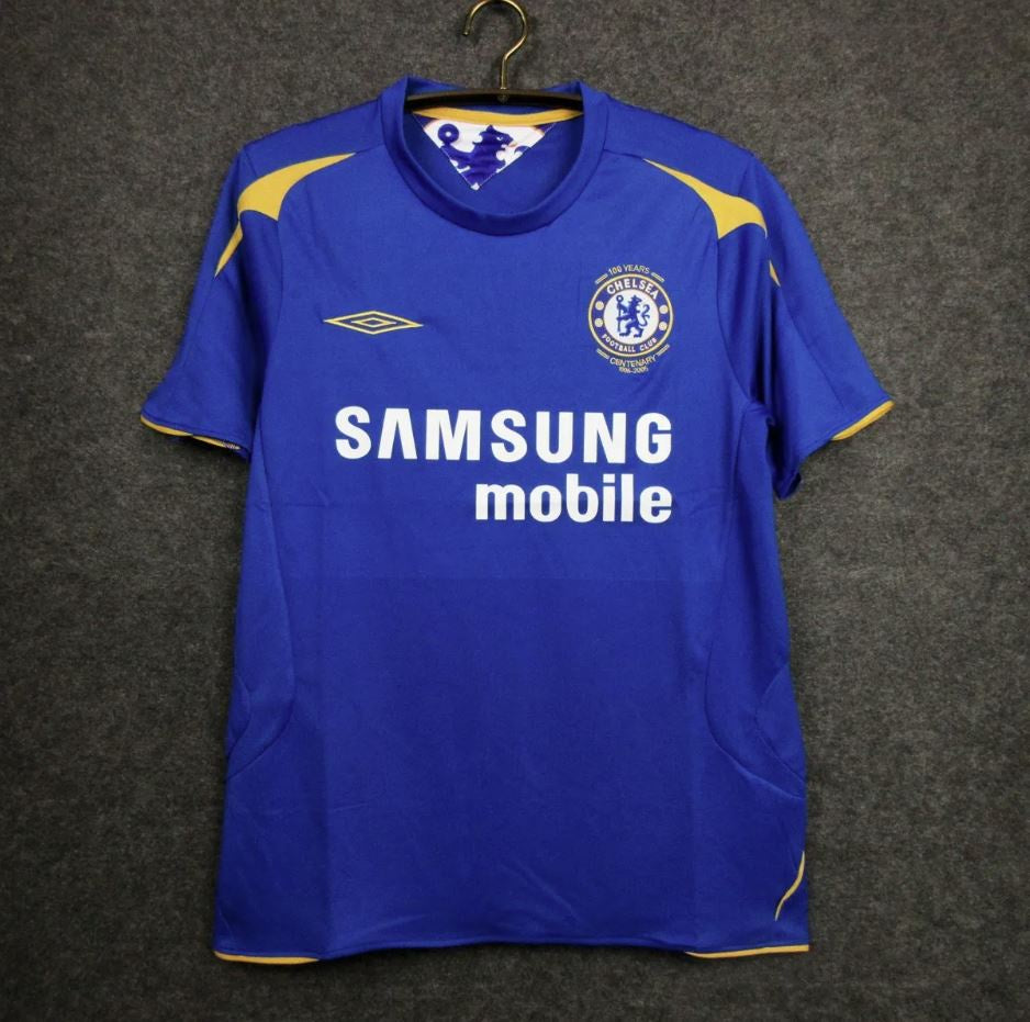 2005-2006 Chelsea Home Kit '8 Lampard' Printed On Back - BLUE/YELLOW