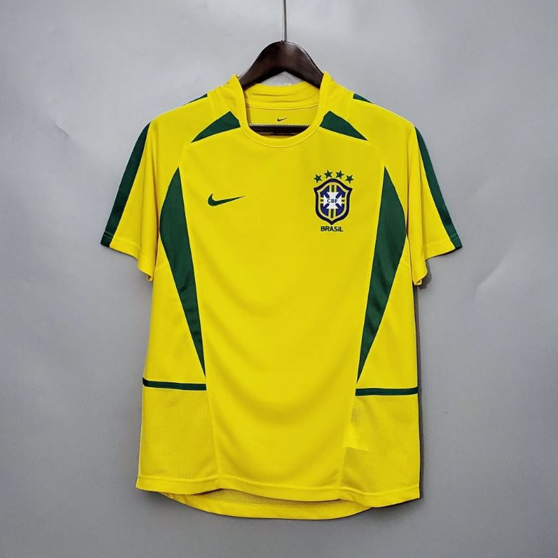 2002 Brazil Home Retro Kit '6 R. Carlos' Printed On Back