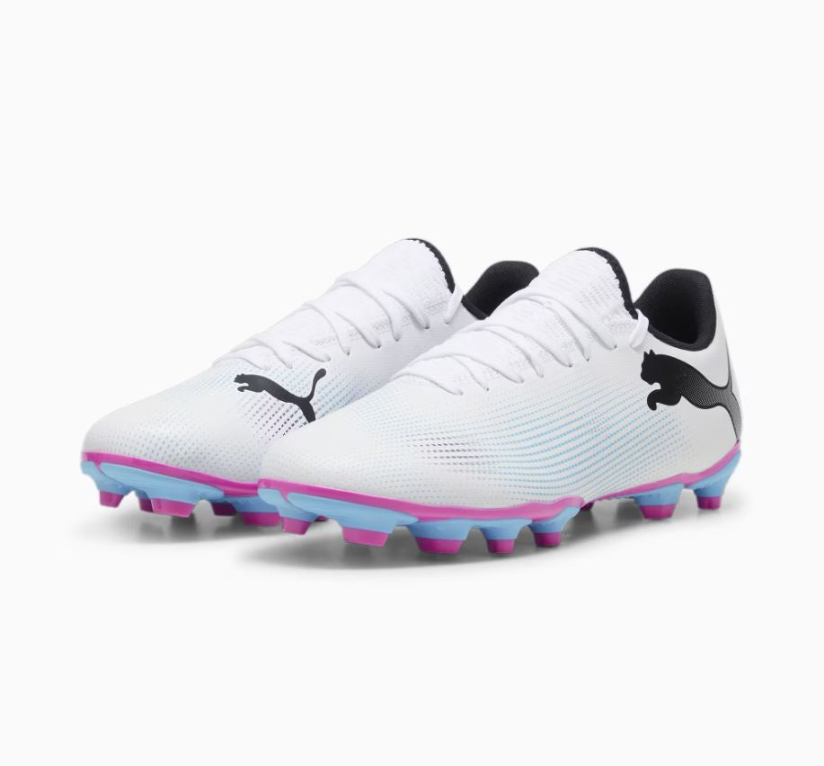 Puma Future 7 Play FG/AG Boots -PUMA WHITE/PUMA BACK/POISON PINK