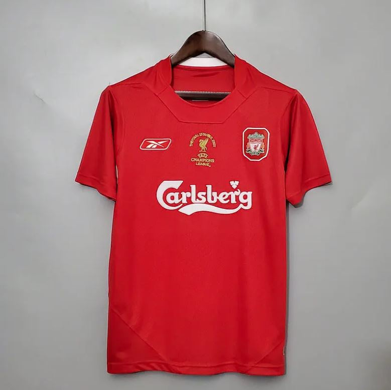 2004-2005 Liverpool Away Champions League Retro Kit - RED