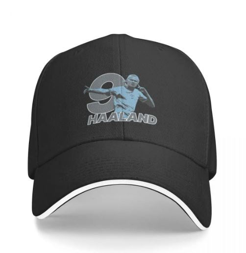 Haaland 9 Printed Cap - BLACK/BLUE